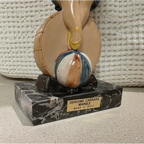 Fontanini Depose Italy Lady Clown Circus Umbrella Carrara Marble Kitschy Vintage - Picture 5 of 8